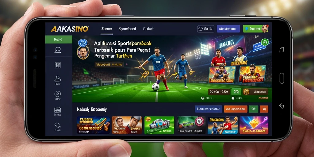 Tampilan menarik dari gameplay aplikasi sportsbook AAKASINO.