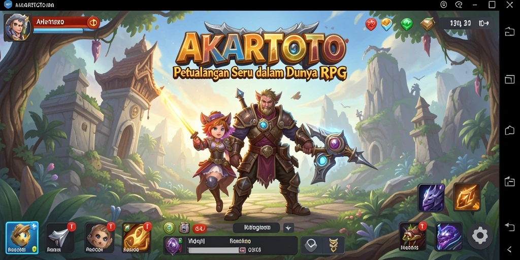 Tampilan menarik dari gameplay RPG AKARTOTO dengan aksi seru.