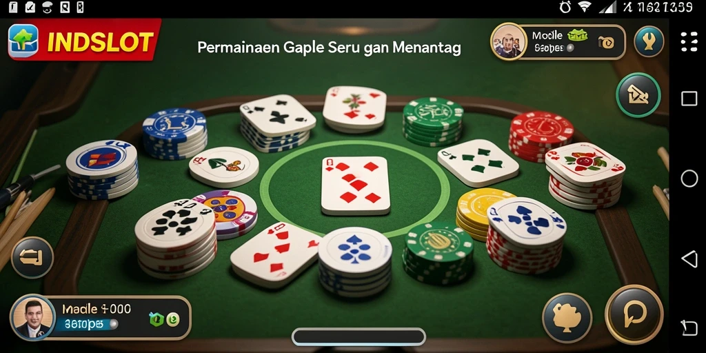 Tampilan gameplay seru Gaple di INDSLOT.