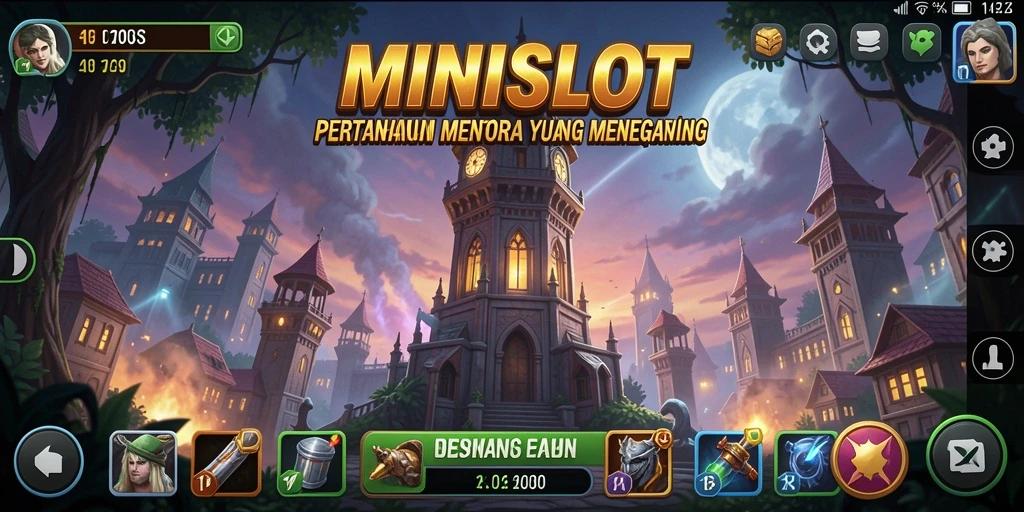 Gameplay menegangkan dalam <strong>MINISLOT</strong> yang penuh strategi Tower Defense.