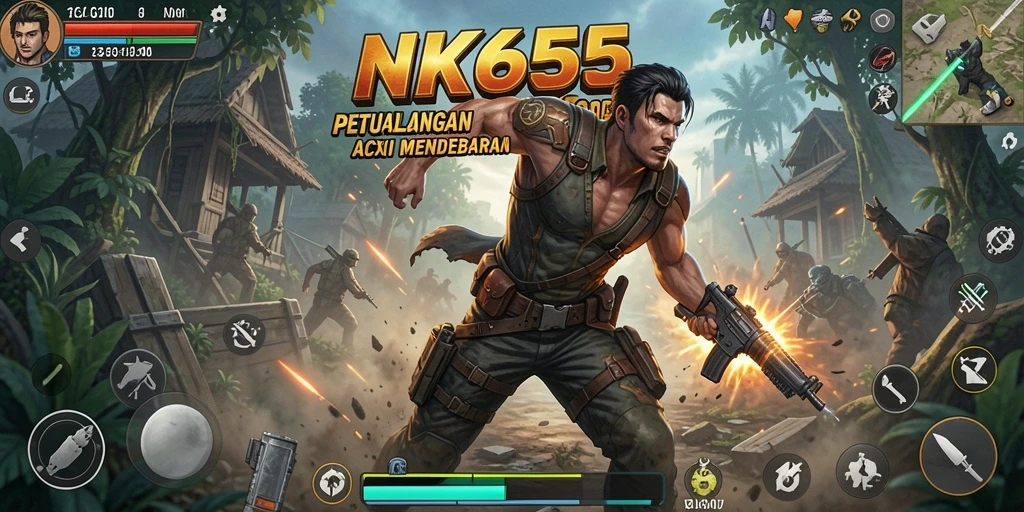 Tangkapan layar gameplay NK666 dengan aksi mendebarkan.