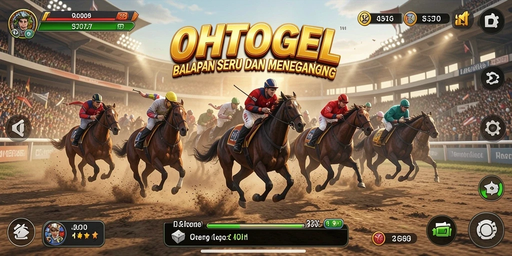 Gameplay balapan OHTOGEL yang seru dan menantang.