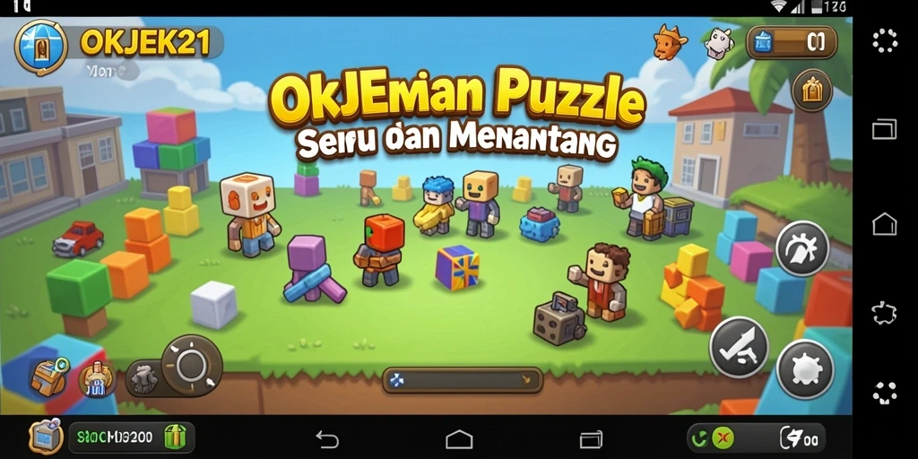 Gameplay OKJEK21 menampilkan teka-teki yang menantang dan seru.