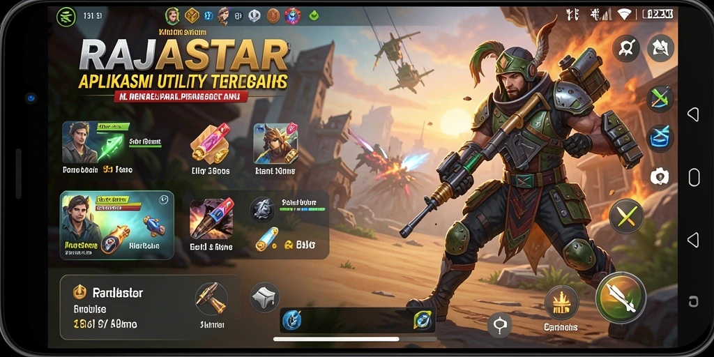 Tangkapan layar menunjukkan tampilan antarmuka RAJASTAR yang sederhana dan intuitif.