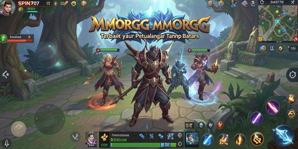 Tampilan gameplay SPIN707 yang menarik dan penuh aksi dalam dunia MMORPG.
